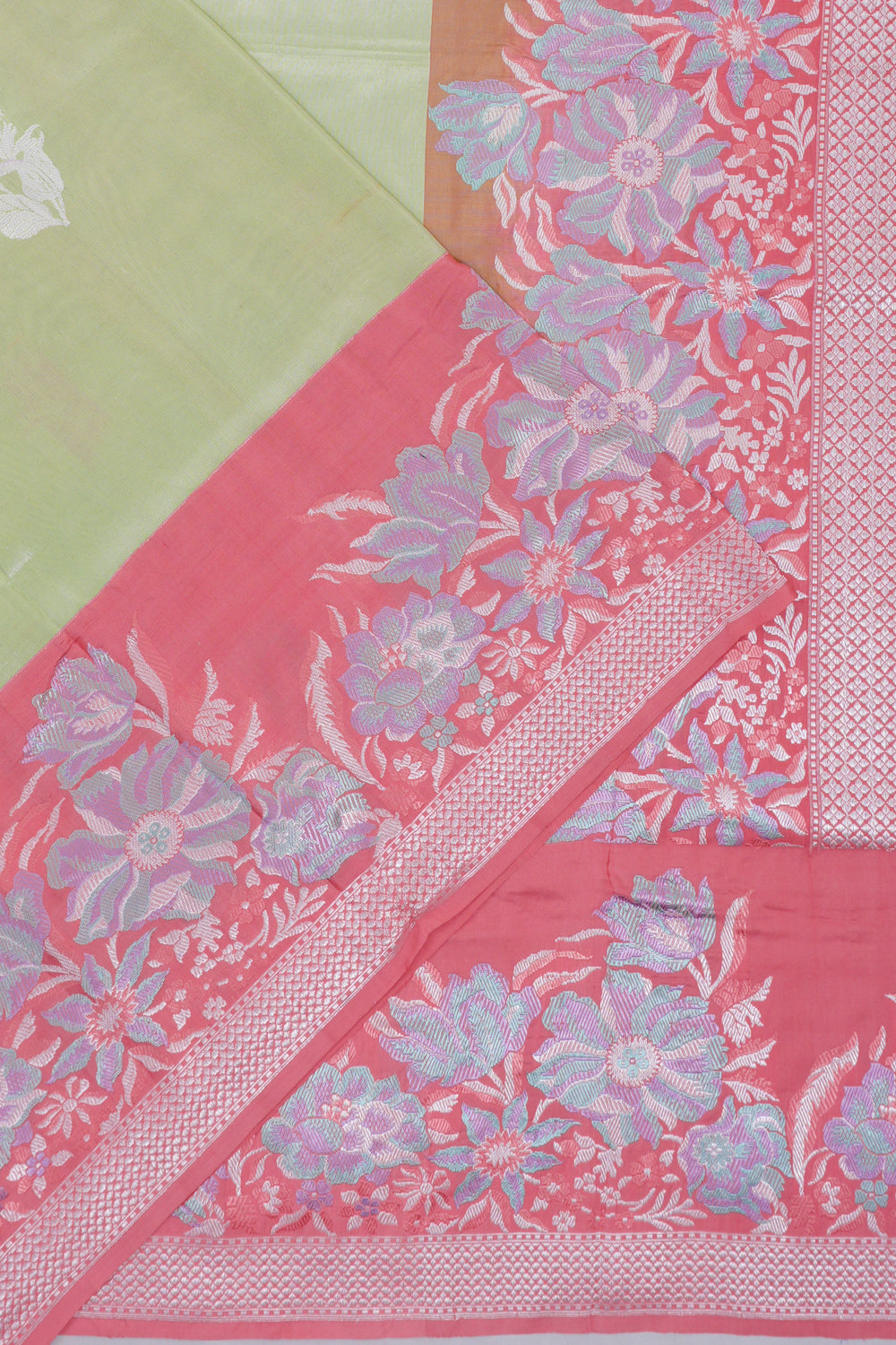 Banarasi Silk Butta Green Saree