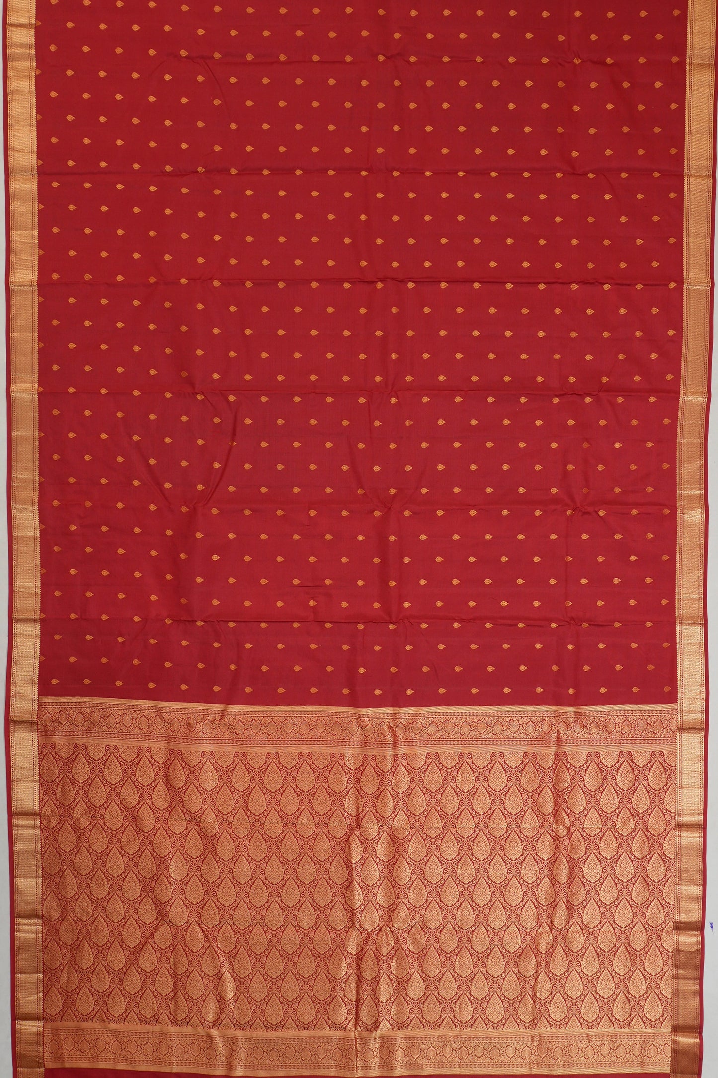 Taranga Kanchi Silk Brocade Red Saree