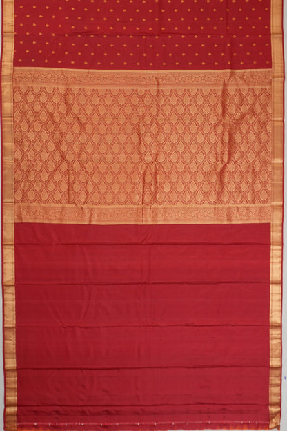Taranga Kanchi Silk Brocade Red Saree