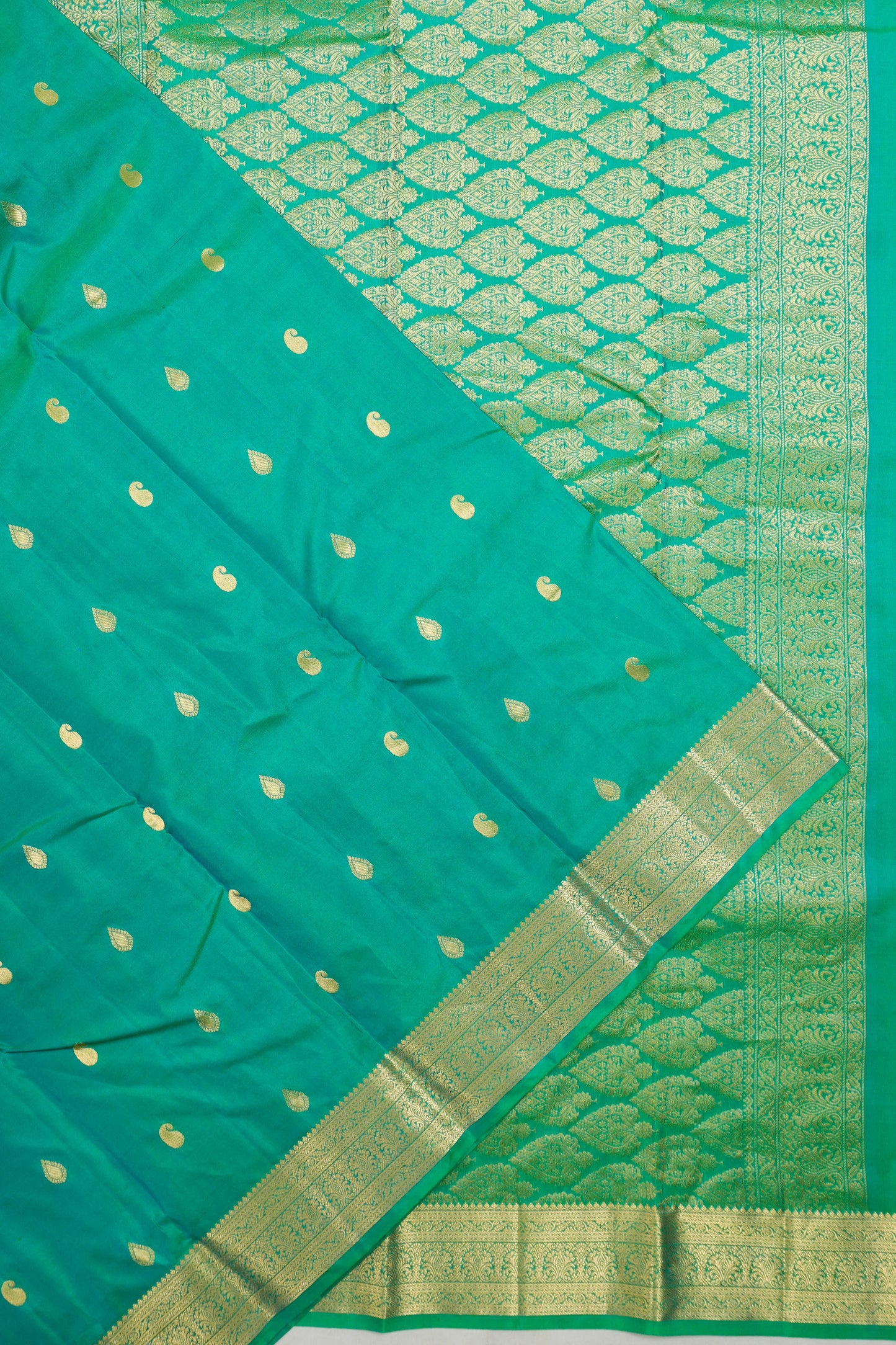 Taranga Kanchi Silk Butta Green Saree
