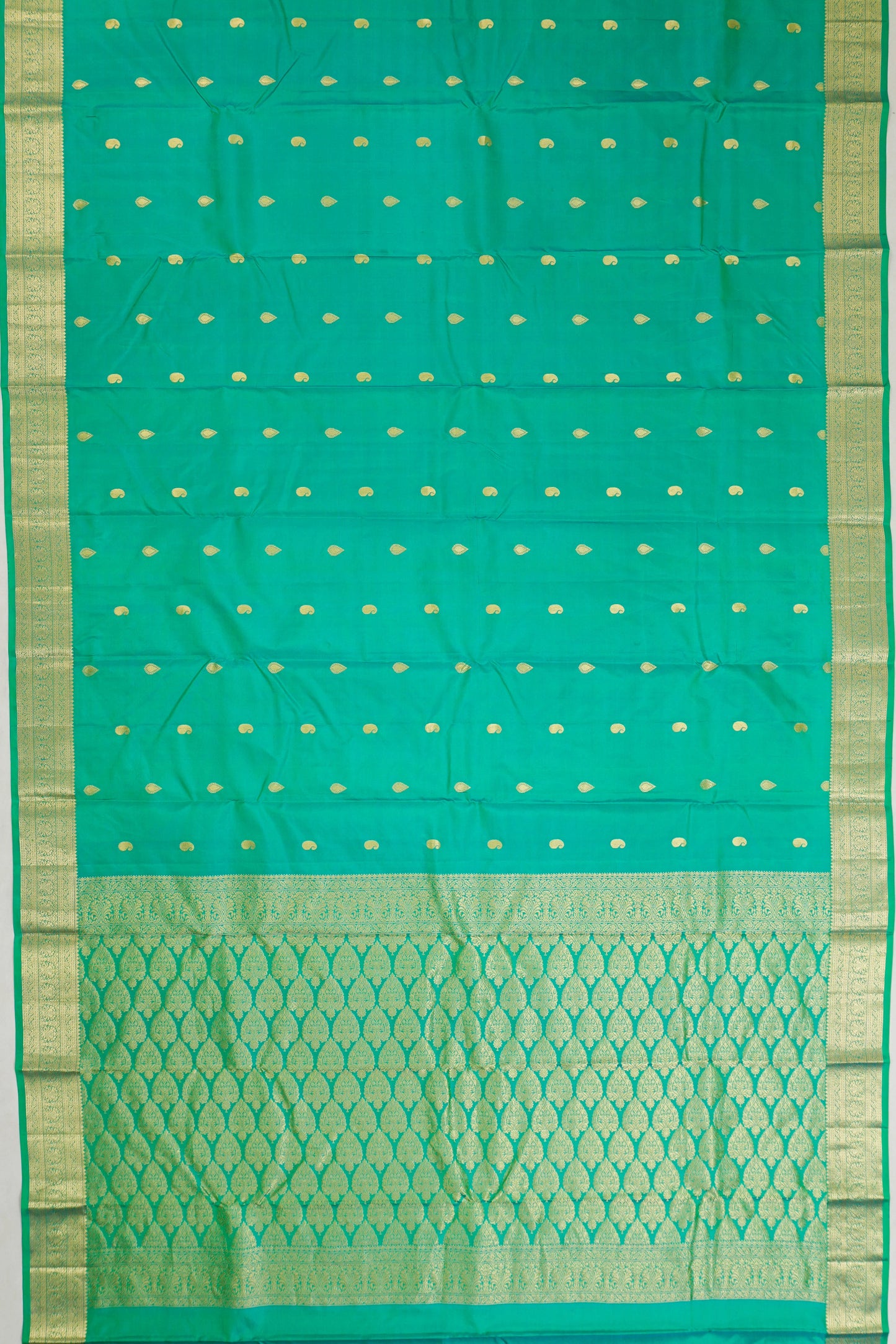 Taranga Kanchi Silk Butta Green Saree