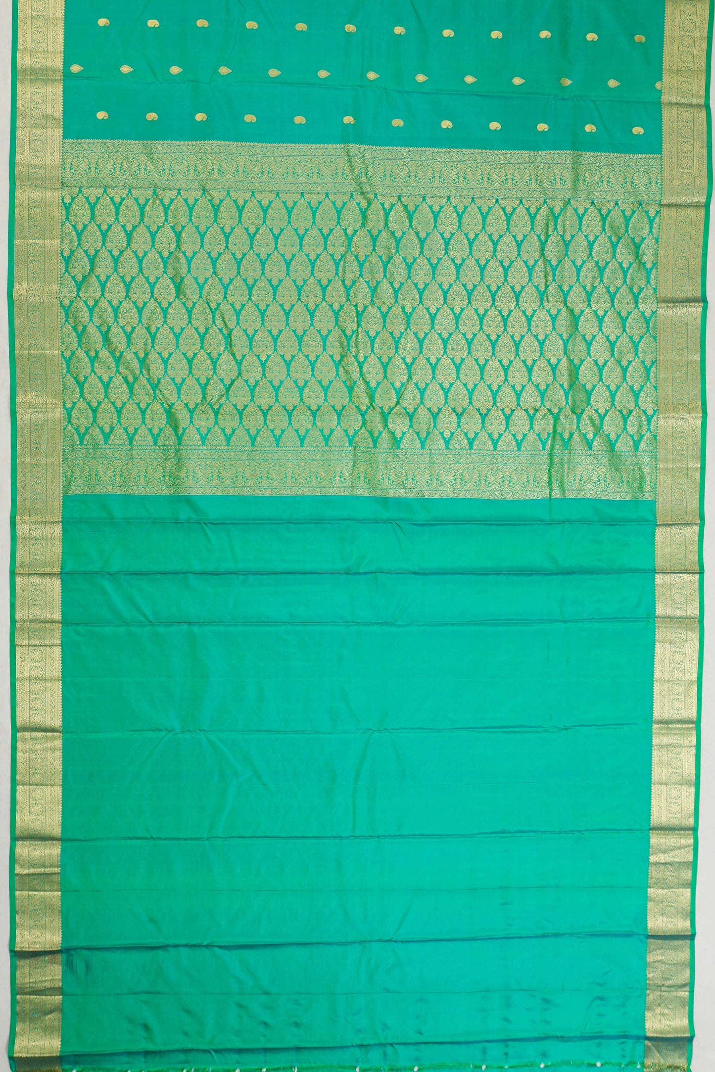 Taranga Kanchi Silk Butta Green Saree