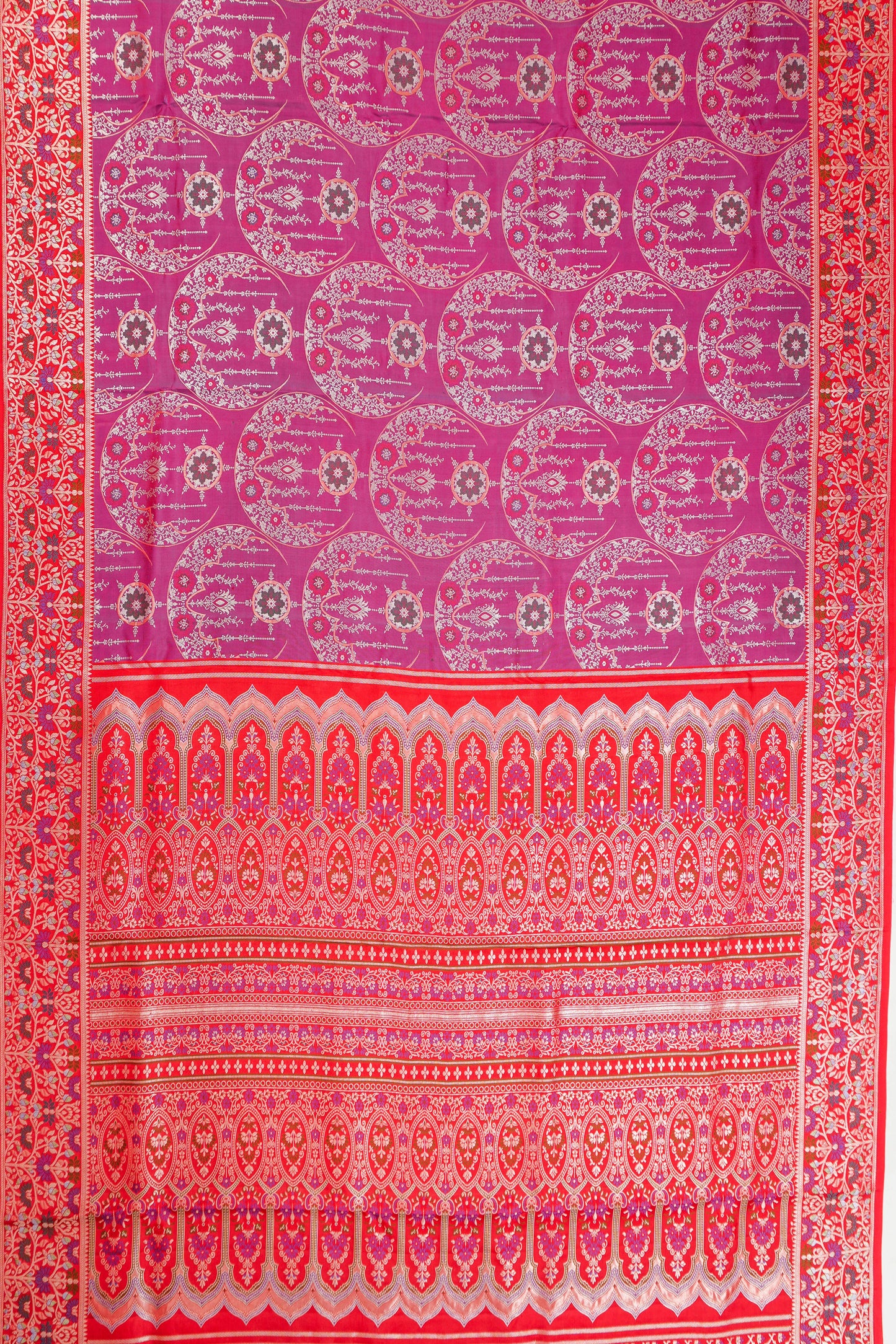 Kanchipuram Silk Brocade Pink Saree