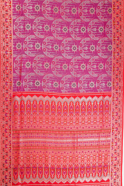 Kanchipuram Silk Brocade Pink Saree