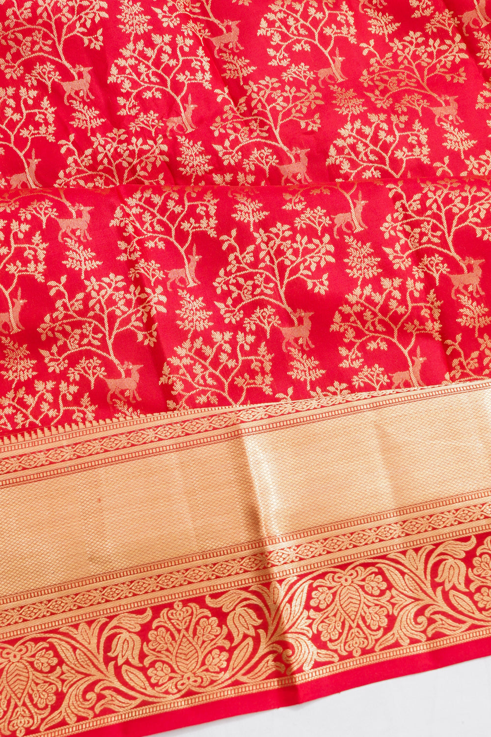 Coimbatore Soft Silk Jaal Red Saree