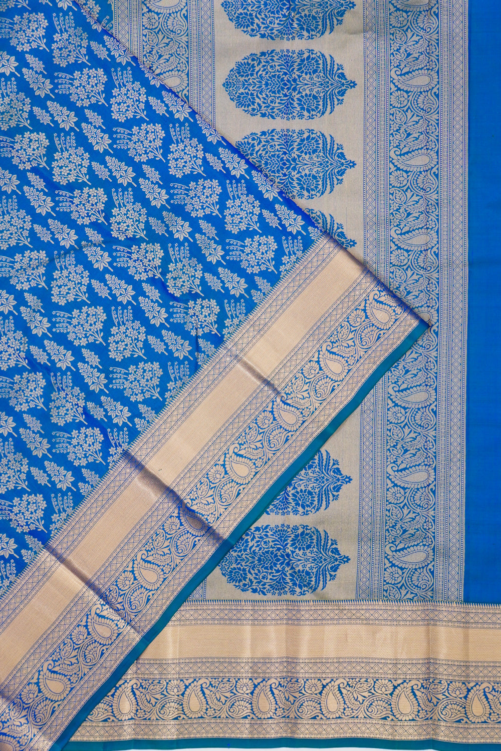 Coimbatore Soft Silk Brocade Blue Saree
