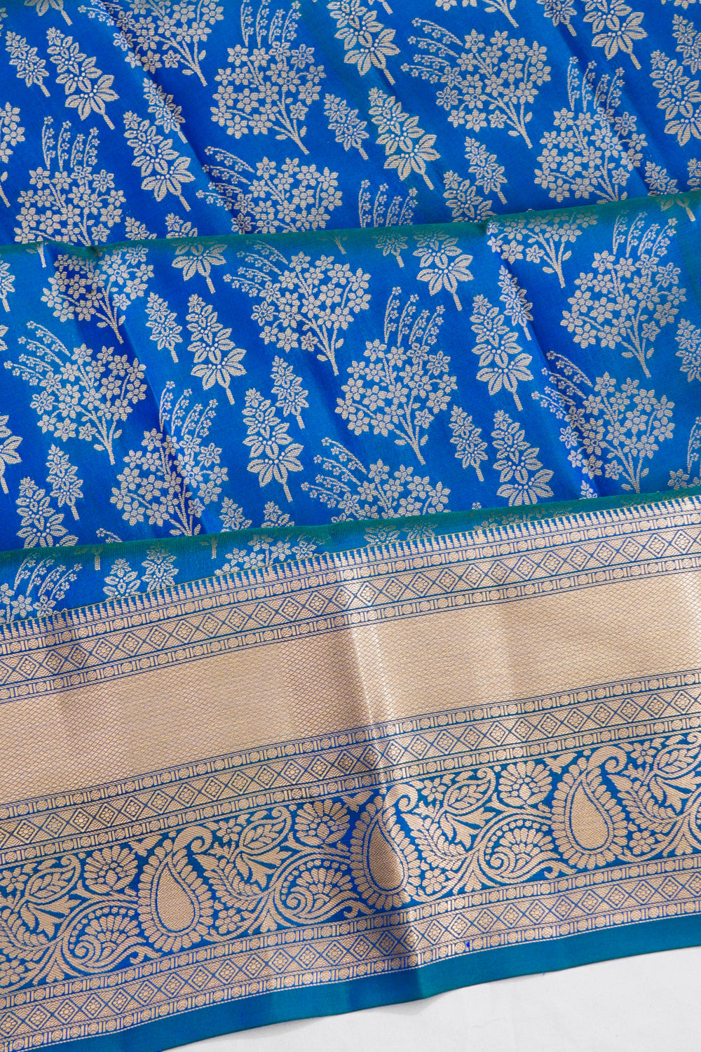 Coimbatore Soft Silk Brocade Blue Saree