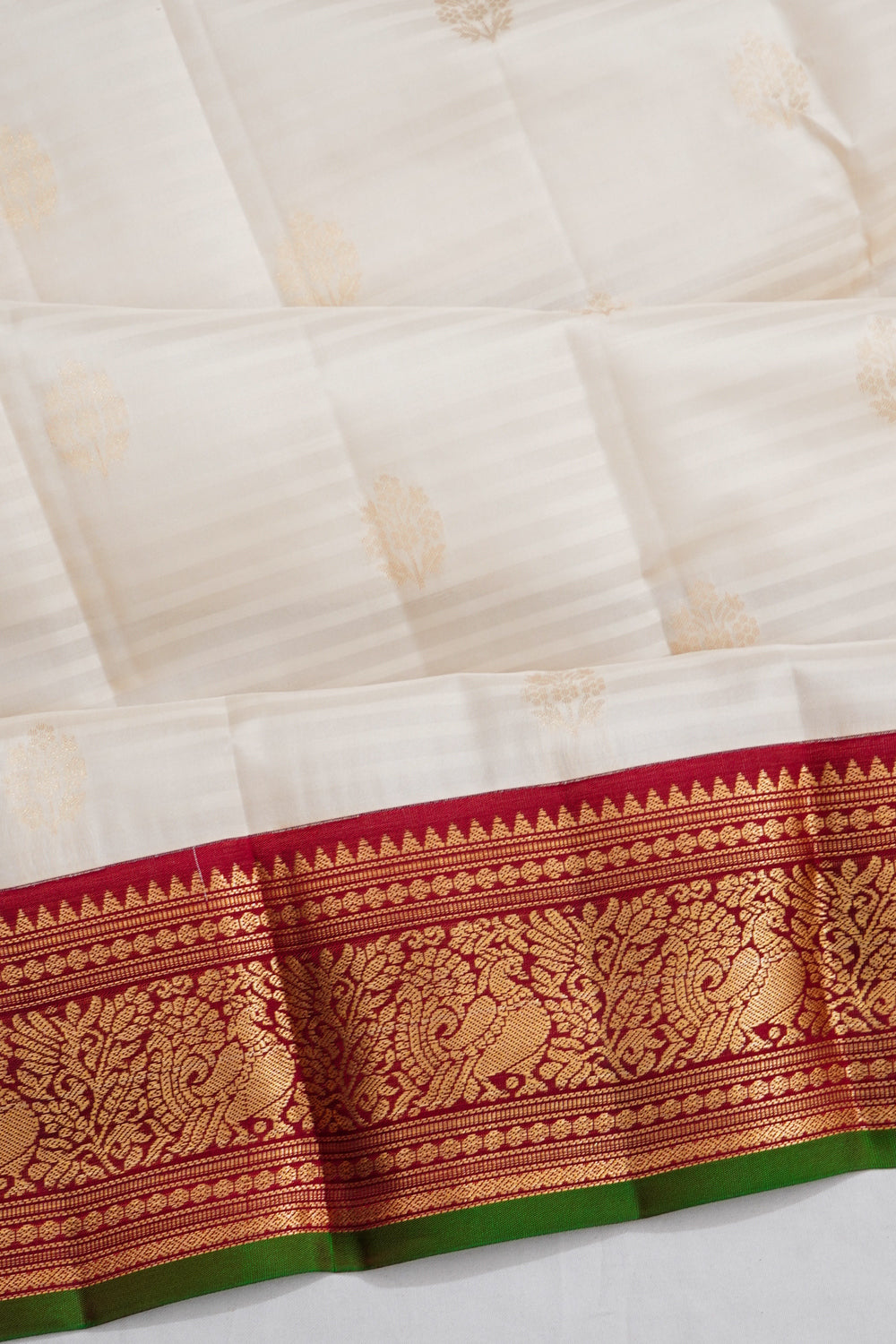 Coimbatore Soft Silk Lines And Butta White Saree