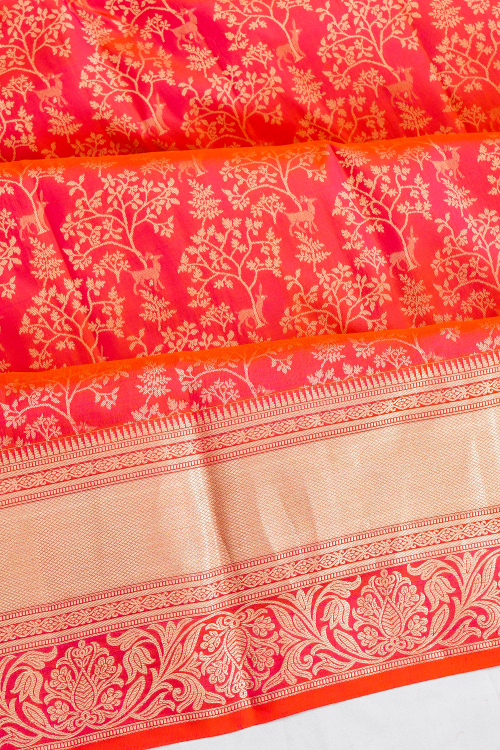 Coimbatore Soft Silk Jaal Red Saree