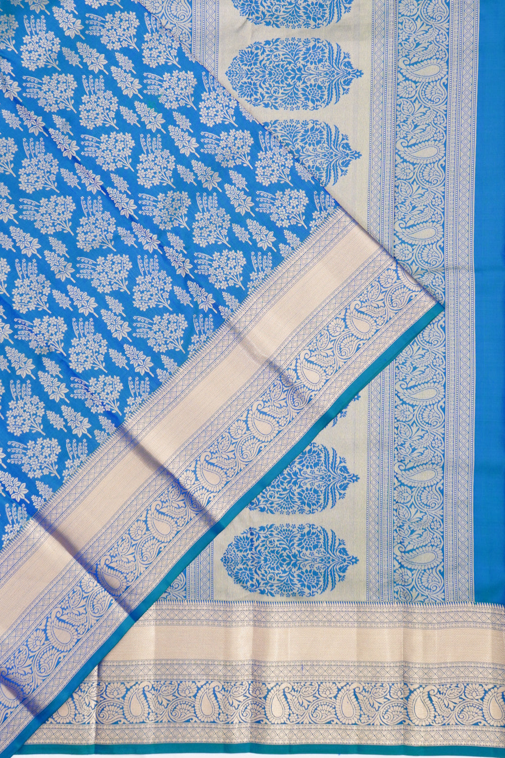 Coimbatore Soft Silk Brocade Blue Saree