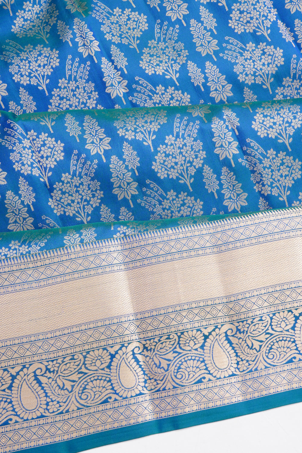 Coimbatore Soft Silk Brocade Blue Saree