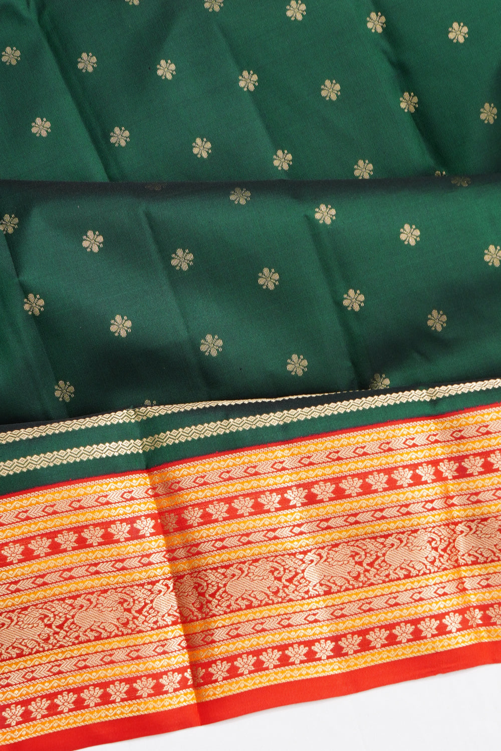 Coimbatore Soft Silk Butta Green Saree