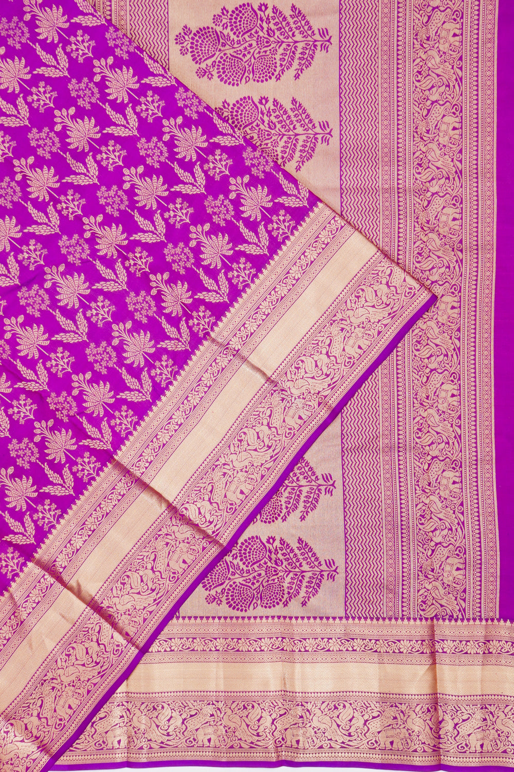 Coimbatore Soft Silk Brocade Purple Saree