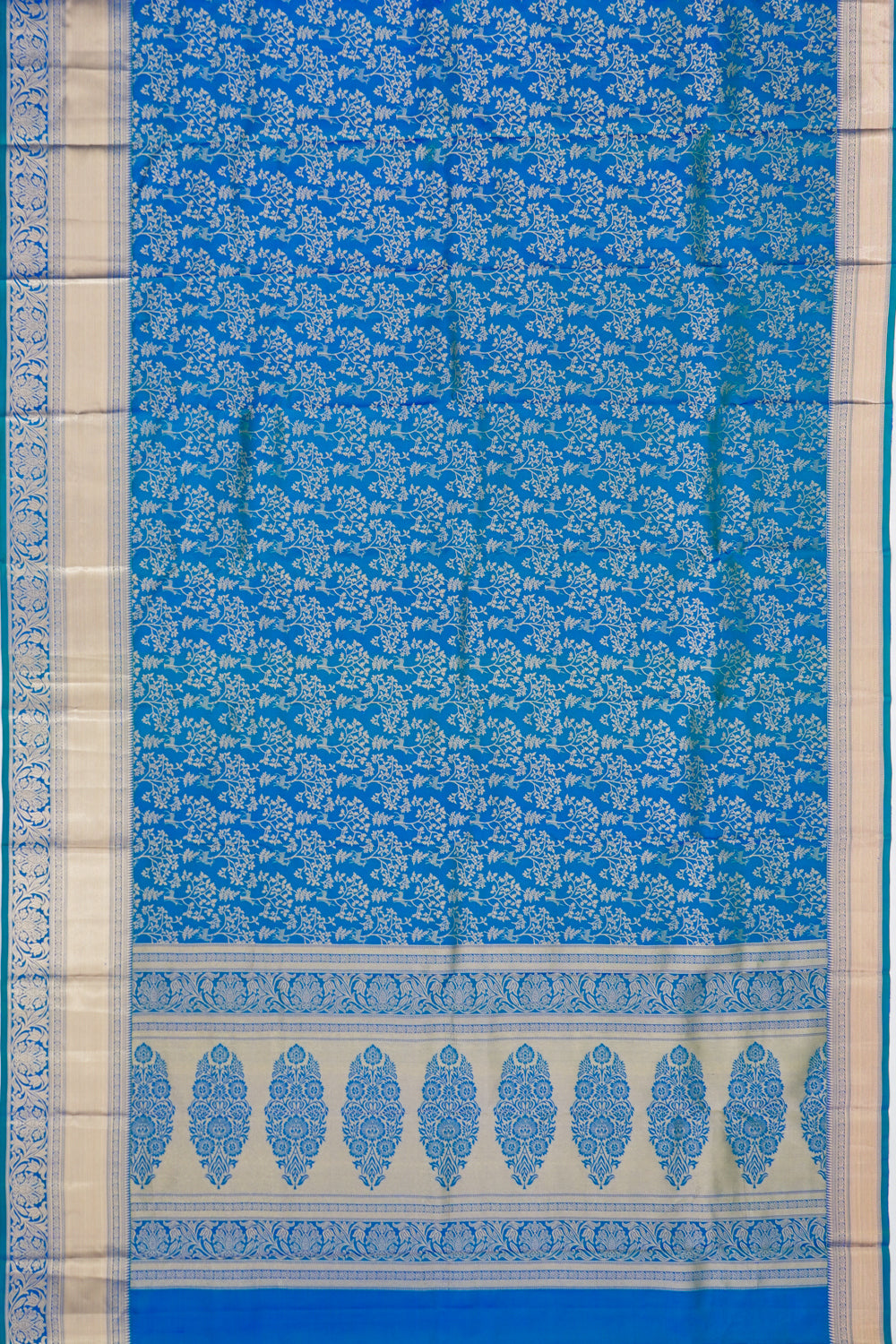 Coimbatore Soft Silk Jaal Blue Saree