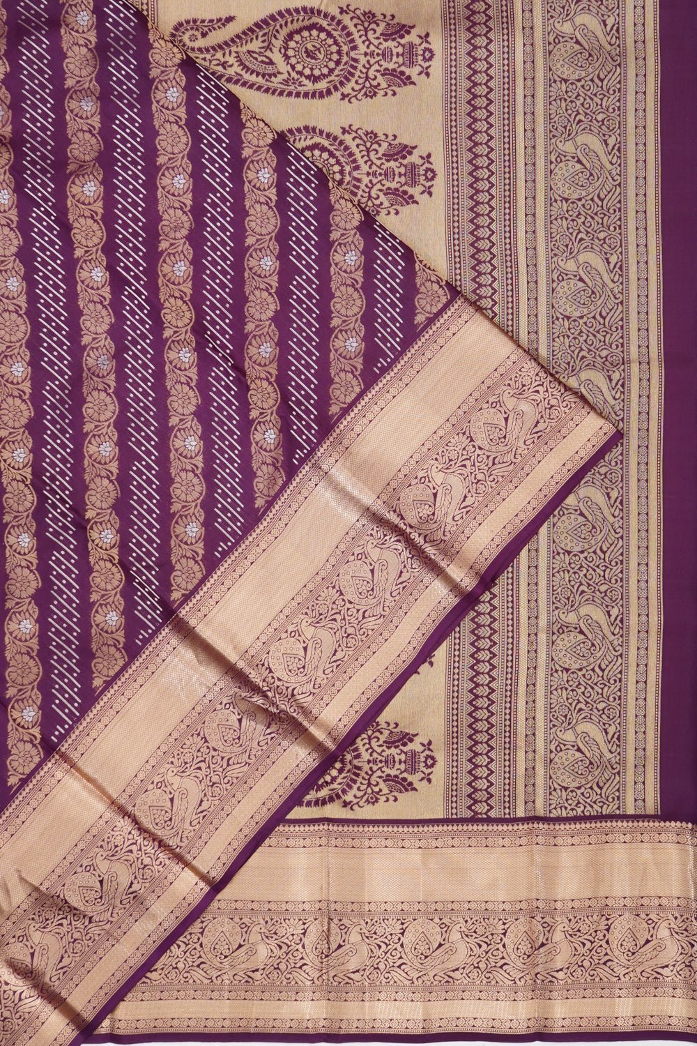 Coimbatore Soft Silk Brocade Purple Saree