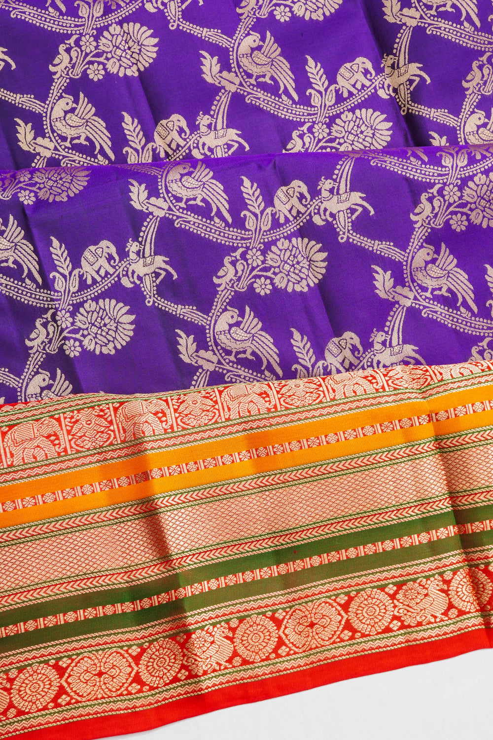 Coimbatore Soft Silk Brocade Violet Saree