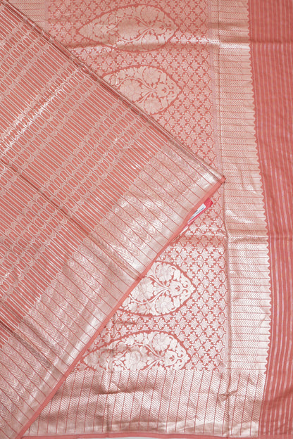 Vaanya Banaras Silk Brocade Pink Saree