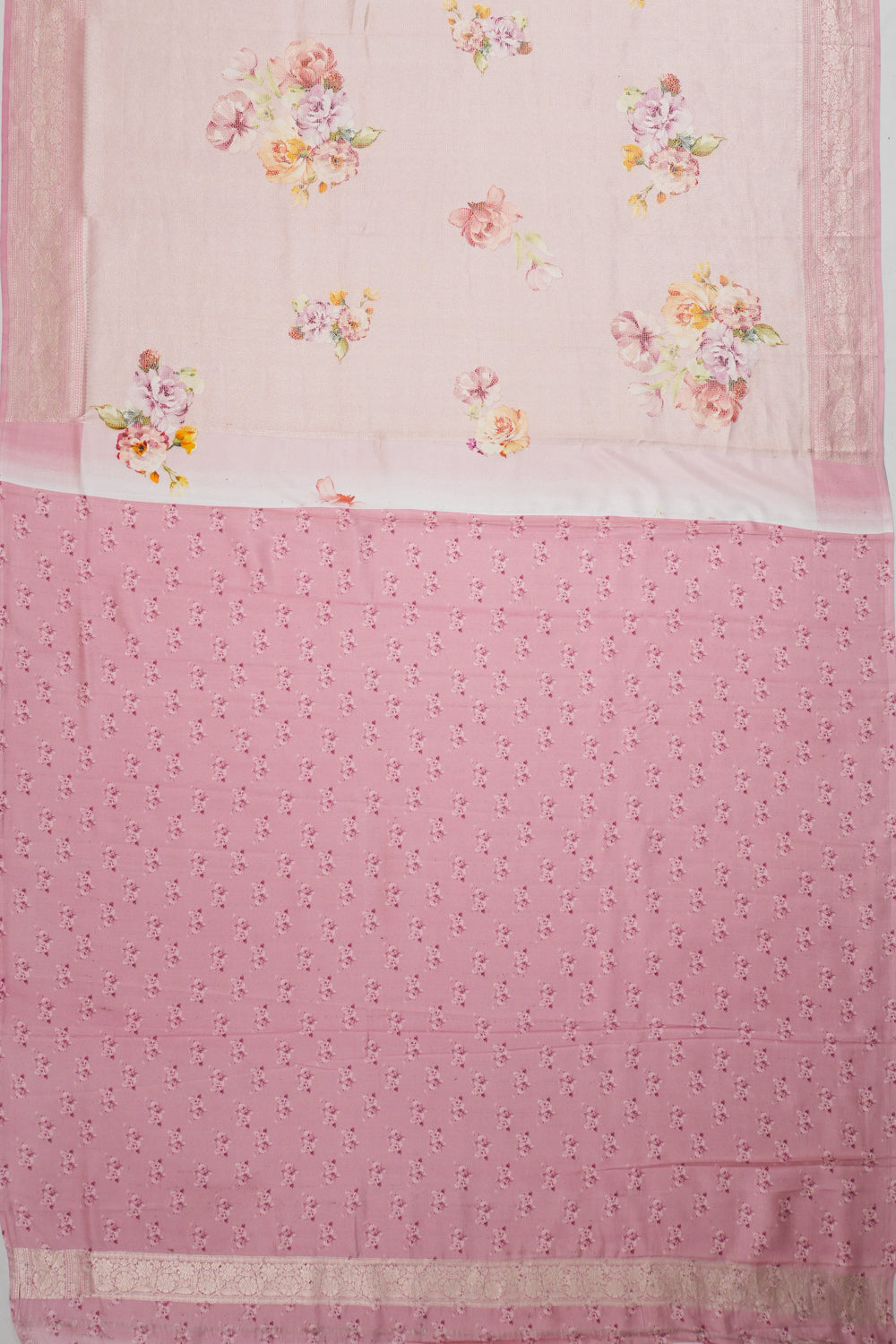Vaanya Banaras Silk Brocade Pink Saree