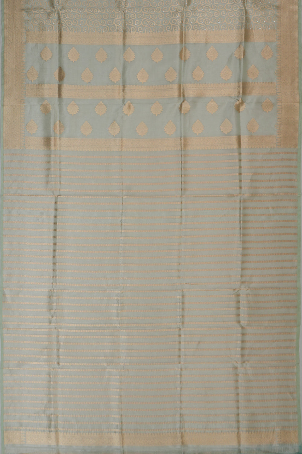Vaanya Banaras Silk Brocade Sea Green Saree