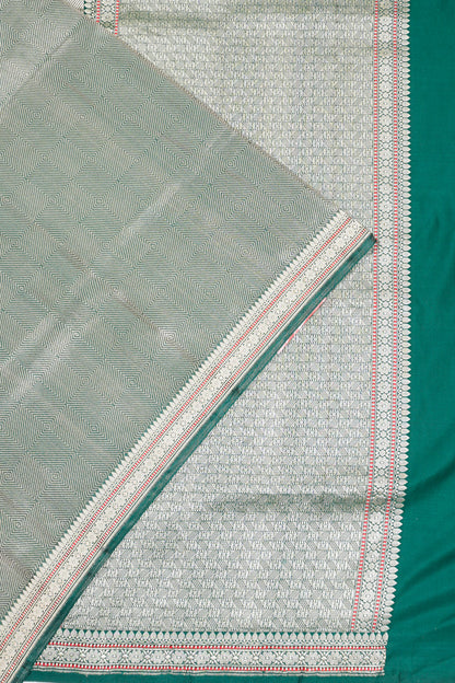 Vaanya Banaras Silk Brocade Green Saree