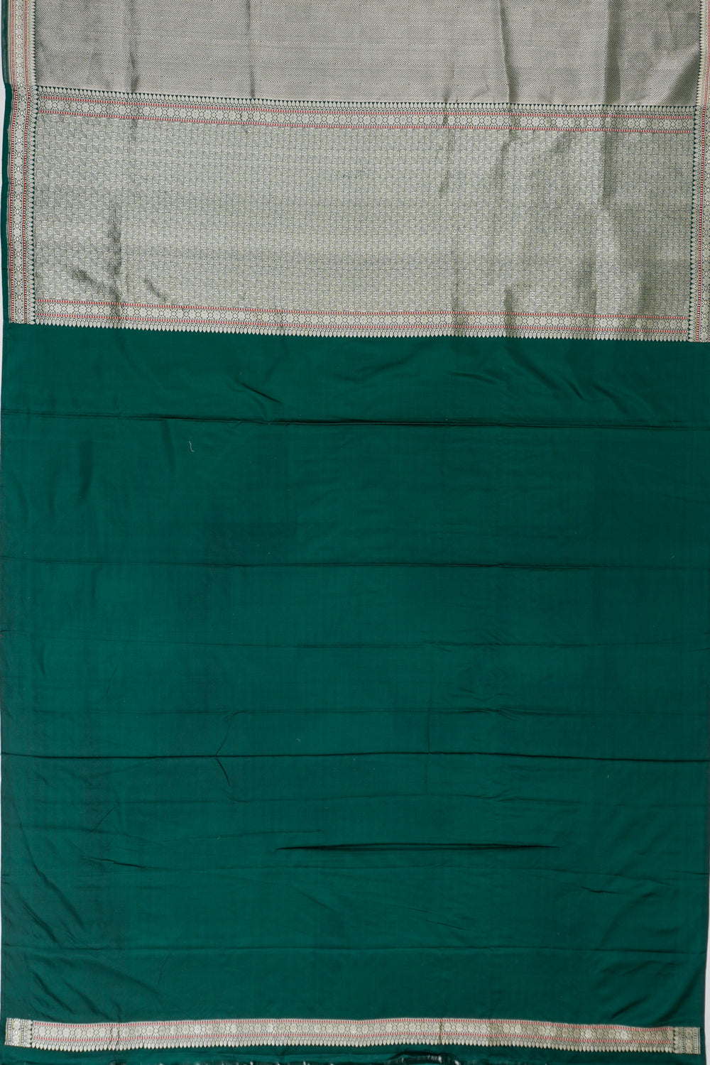 Vaanya Banaras Silk Brocade Green Saree