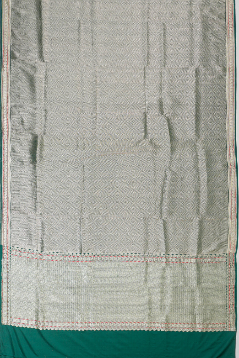Vaanya Banaras Silk Brocade Green Saree