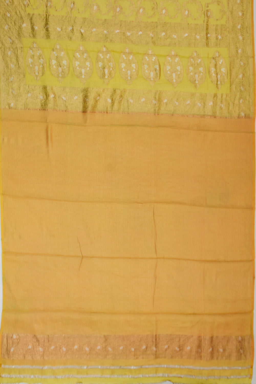Vaanya Banaras Silk Brocade Yellow Saree
