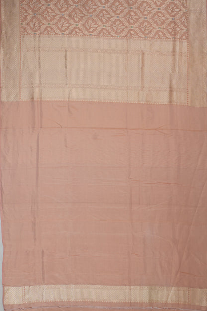 Vaanya Banaras Silk Brocade Peach Saree