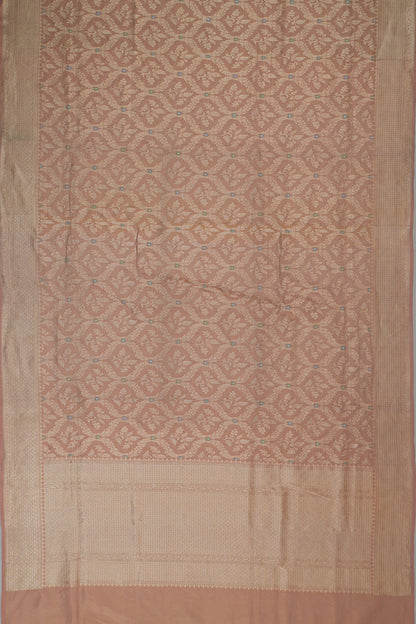 Vaanya Banaras Silk Brocade Peach Saree