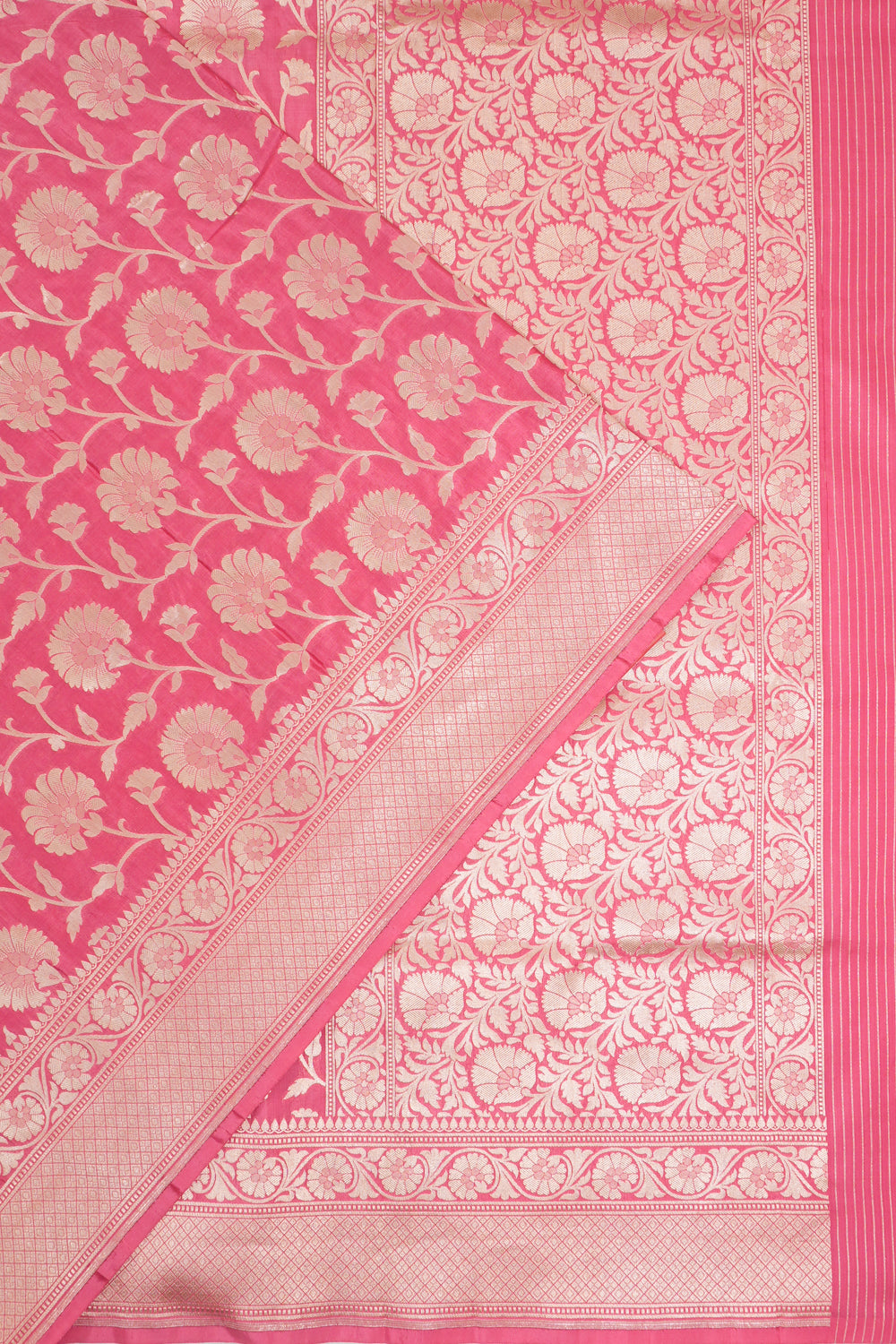 Vaanya Banaras Silk Brocade Pink Saree