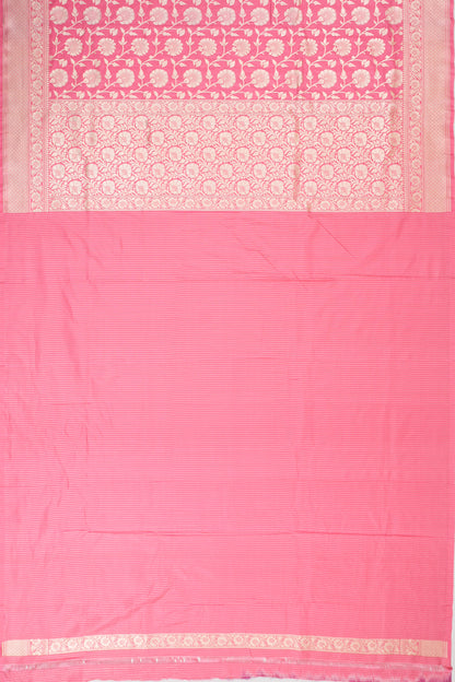 Vaanya Banaras Silk Brocade Pink Saree