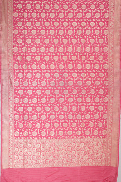 Vaanya Banaras Silk Brocade Pink Saree