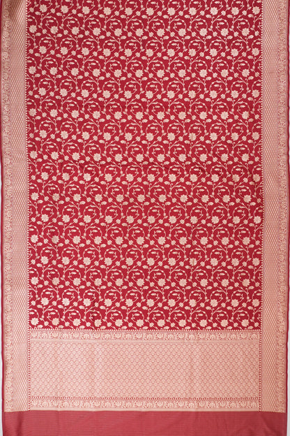 Vaanya Banaras Silk Brocade Red Saree