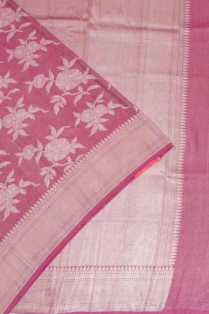 Vaanya Banaras Silk Brocade Pink Saree