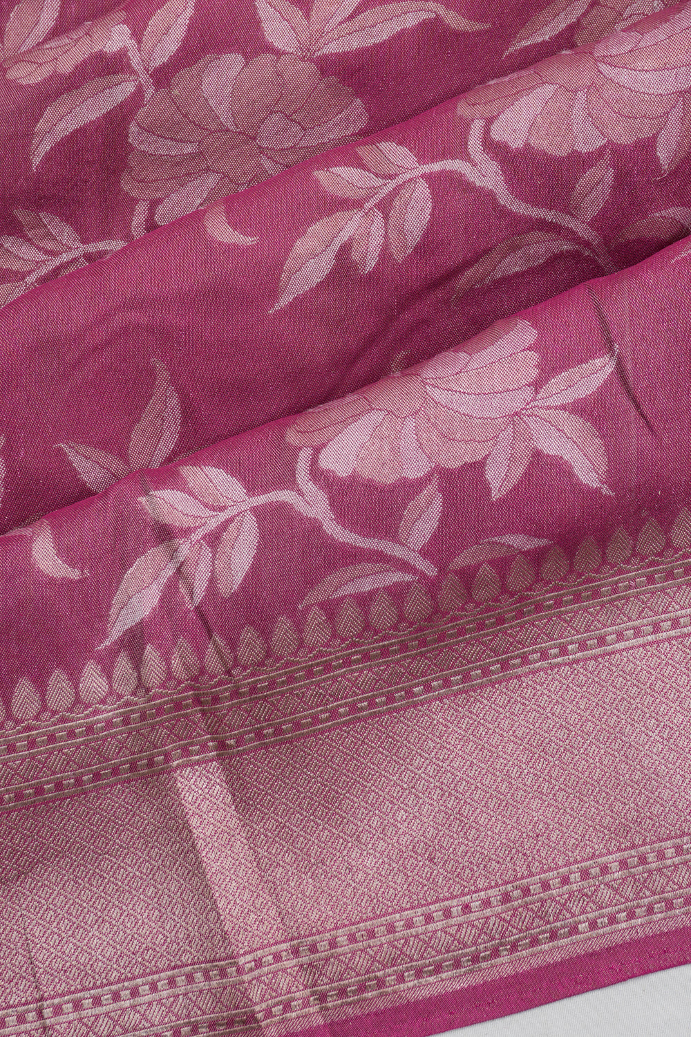 Vaanya Banaras Silk Brocade Pink Saree