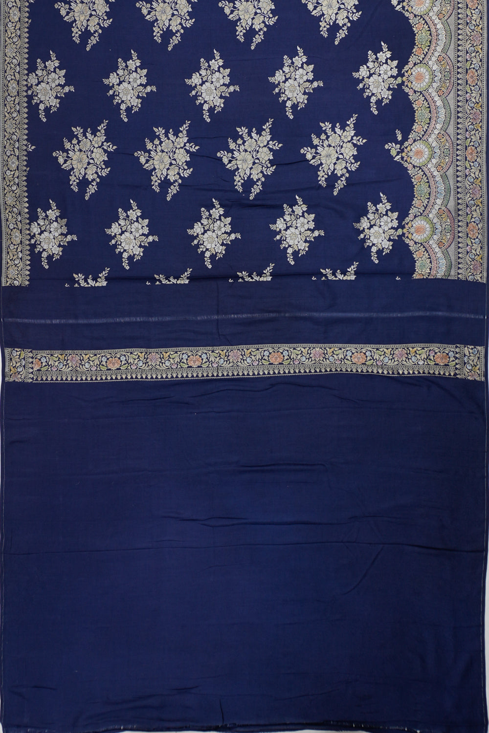 Vaanya Banaras Silk Butta Blue Saree