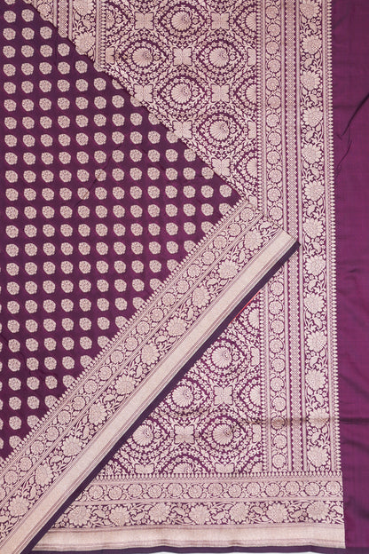 Vaanya Banaras Silk Brocade Purple Saree