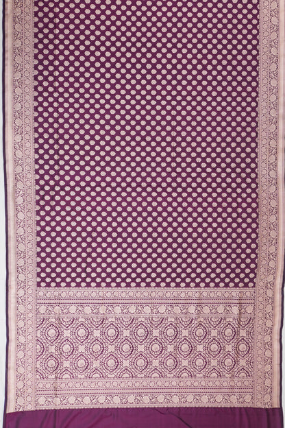 Vaanya Banaras Silk Brocade Purple Saree