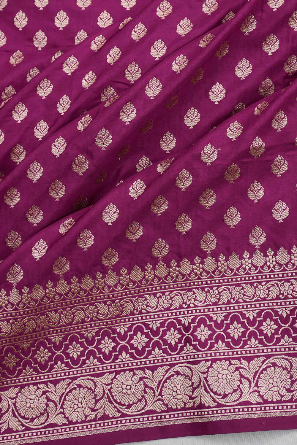 Vaanya Banaras Silk Brocade Violet Saree