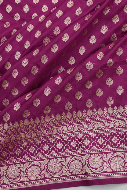 Vaanya Banaras Silk Brocade Violet Saree