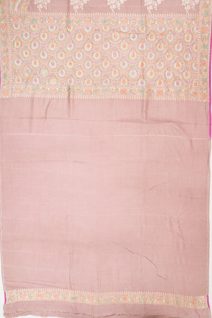 Vaanya Banaras Silk Brocade Pink Saree