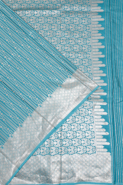 Vaanya Banaras Silk Brocade Blue Saree