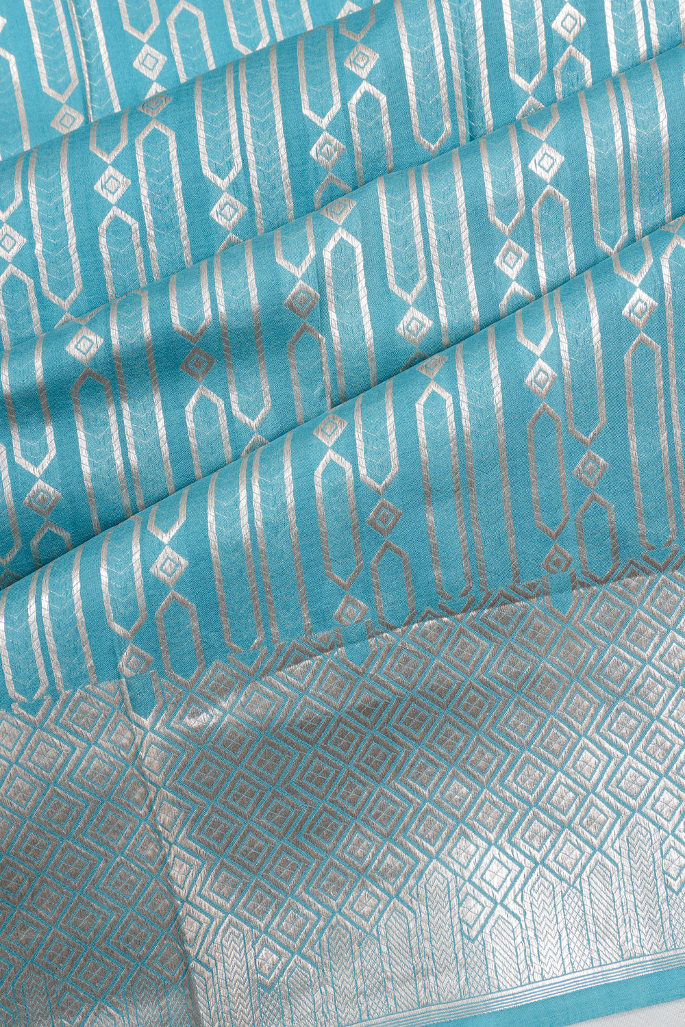 Vaanya Banaras Silk Brocade Blue Saree