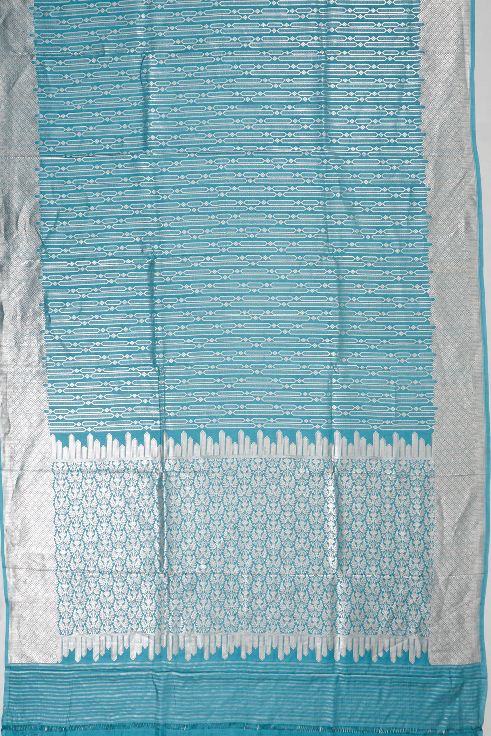 Vaanya Banaras Silk Brocade Blue Saree