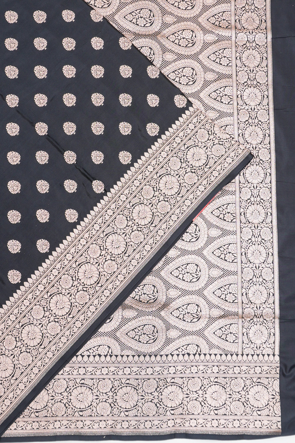 Vaanya Banaras Silk Butta Black Saree