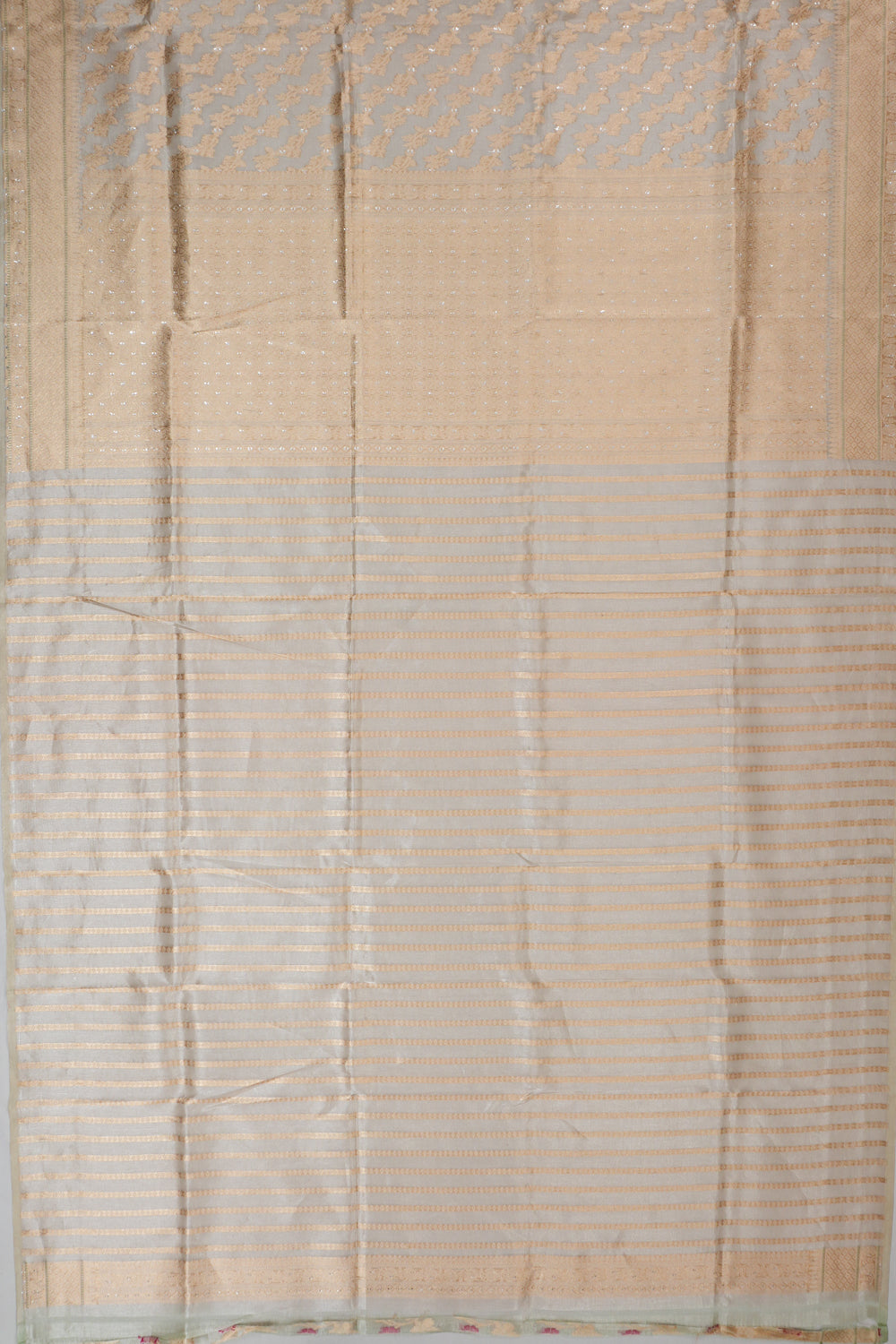 Vaanya Banaras Silk Brocade Grey Saree