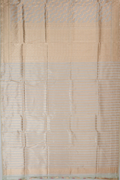 Vaanya Banaras Silk Brocade Grey Saree