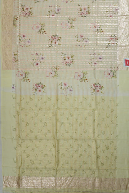 Vaanya Banaras Silk Brocade Light Green Saree