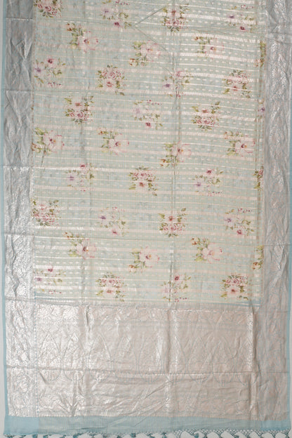 Vaanya Banaras Silk Brocade Blue Saree