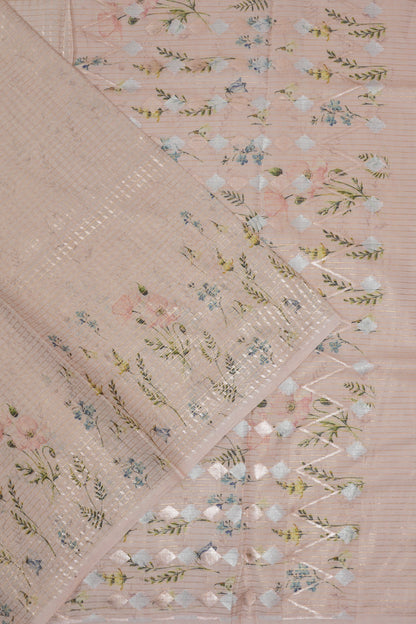 Vaanya Banaras Silk Brocade Pink Saree